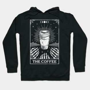 The Coffee Tarot Card Skeleton - Coffee Lover Retro Vintage Hoodie